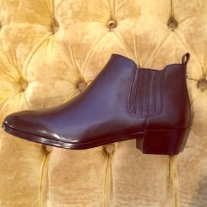 Michael Kors Shaw Flat Booties- Black Leather Sz 8